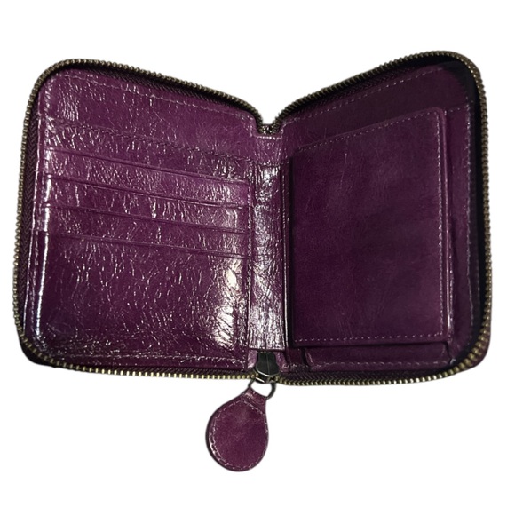 Elliott Lucca Purple Cow Leather Wallet EUC - Picture 3 of 8